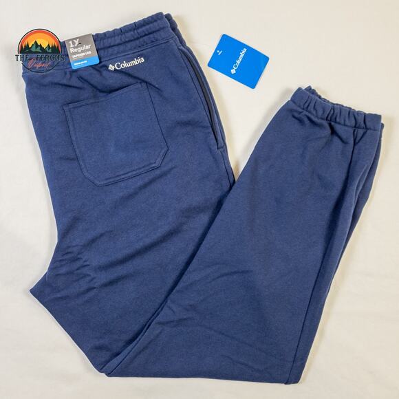 NWT Columbia Tapered Leg Sweatpants Navy White Collegiate Stretch Men Sz 1X/XXL - Picture 1 of 10